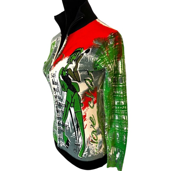 For Dolls Only by Rags Graphic Cardigan Sweater - Picture 6 of 8